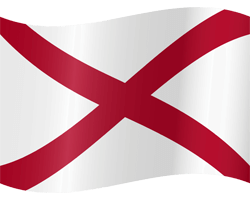 Flag of Alabama - Waving