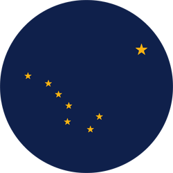 Flag of Alaska - Round