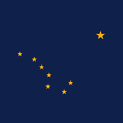 Flagge von Alaska - Quadrat