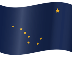 Flagge von Alaska - Winken