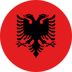 Drapeau de l'Albanie - Rond