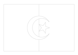 Flagge von Algerien - A3