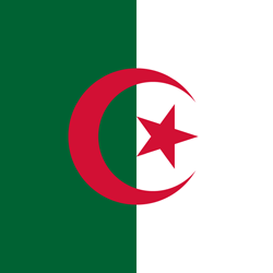 Drapeau de l'Algérie - Carré