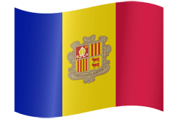 Flagge von Andorra - Winken