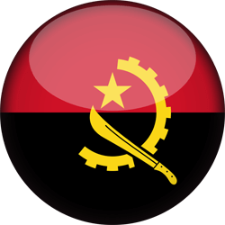 Flagge Angolas - 3D Runde