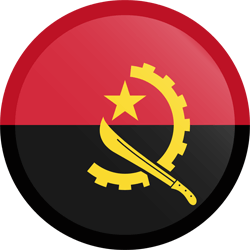 Vlag van Angola - Knop Rond
