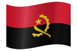 Flagge Angolas - Winken
