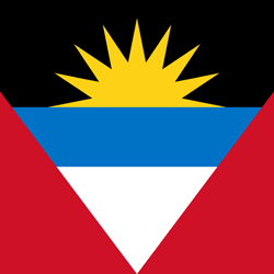 Flagge von Antigua und Barbuda - Quadrat