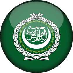 Flagge der Arabischen Liga - 3D Runde