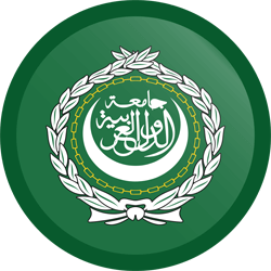 Drapeau de la Ligue arabe - Bouton Rond