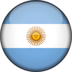 Flag of Argentina - 3D Round