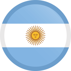 Flagge von Argentinien - Knopf Runde