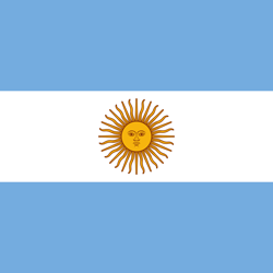 Drapeau de l'Argentine - Carré
