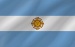 Flagge von Argentinien - Welle