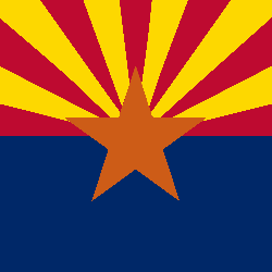 Vlag van Arizona - Vierkant