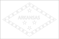 Flagge von Arkansas - A4