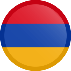 Flagge von Armenien - Knopf Runde