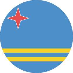 Flag of Aruba - Round