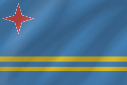 Vlag van Aruba - Golf