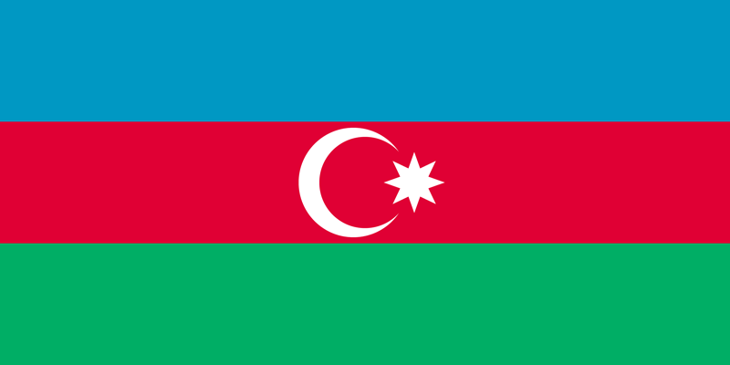 Set complet drapeau Azerbaïdjan