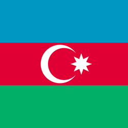Drapeau de l'Azerbaïdjan - Carré