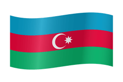 Vlag van Azerbeidzjan - Golvend