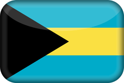 Flagge der Bahamas - 3D