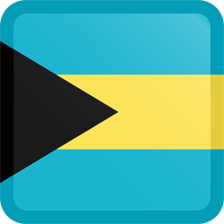 Flag of the Bahamas - Button Square
