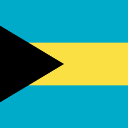 Flagge der Bahamas - Quadrat