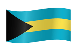 Flagge der Bahamas - Winken