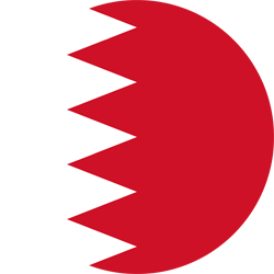 Flagge von Bahrain - Kreis