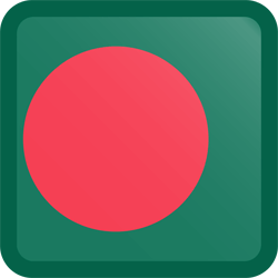 Vlag van Bangladesh - Knop Vierkant