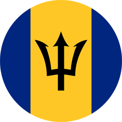 Drapeau de la Barbade - Rond