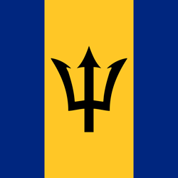 Barbados flag coloring