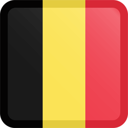 Flag of Belgium - Button Square