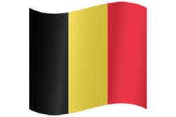 Flagge von Belgien - Winken