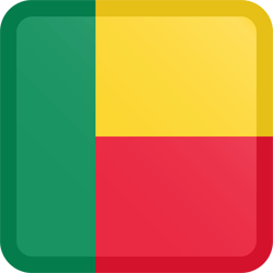 Vlag van Benin - Knop Vierkant
