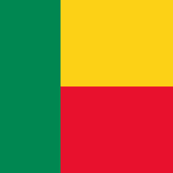 Flagge von Benin - Quadrat