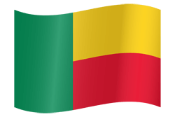 Vlag van Benin - Golvend