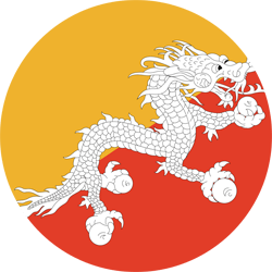Vlag van Bhutan - Rond