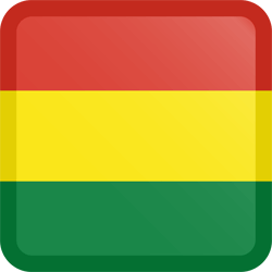 Flag of Bolivia - Button Square