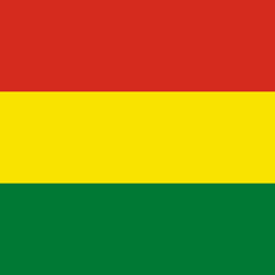 Vlag van Bolivia - Vierkant