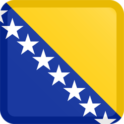 Vlag van Bosnië en Herzegovina - Knop Vierkant
