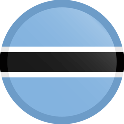 Flagge von Botswana - Knopf Runde