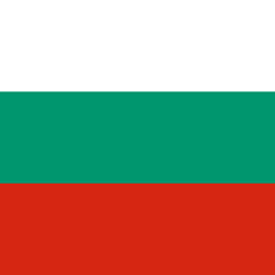 Flagge von Bulgarien - Quadrat