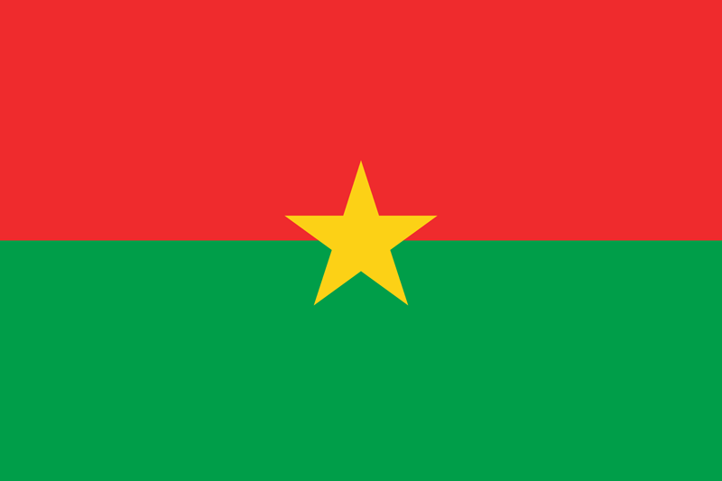 Set complet drapeau Burkina Faso