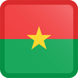 Flag of Burkina Faso - Button Square