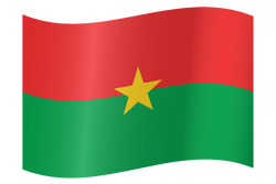 Vlag van Burkina Faso - Golvend