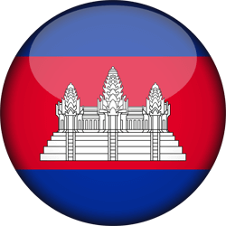 Flag of Cambodia - 3D Round