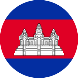 Drapeau du Cambodge - Rond